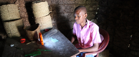 Providing 2,000 Kenyan school children with solar lights to do their homework at night.